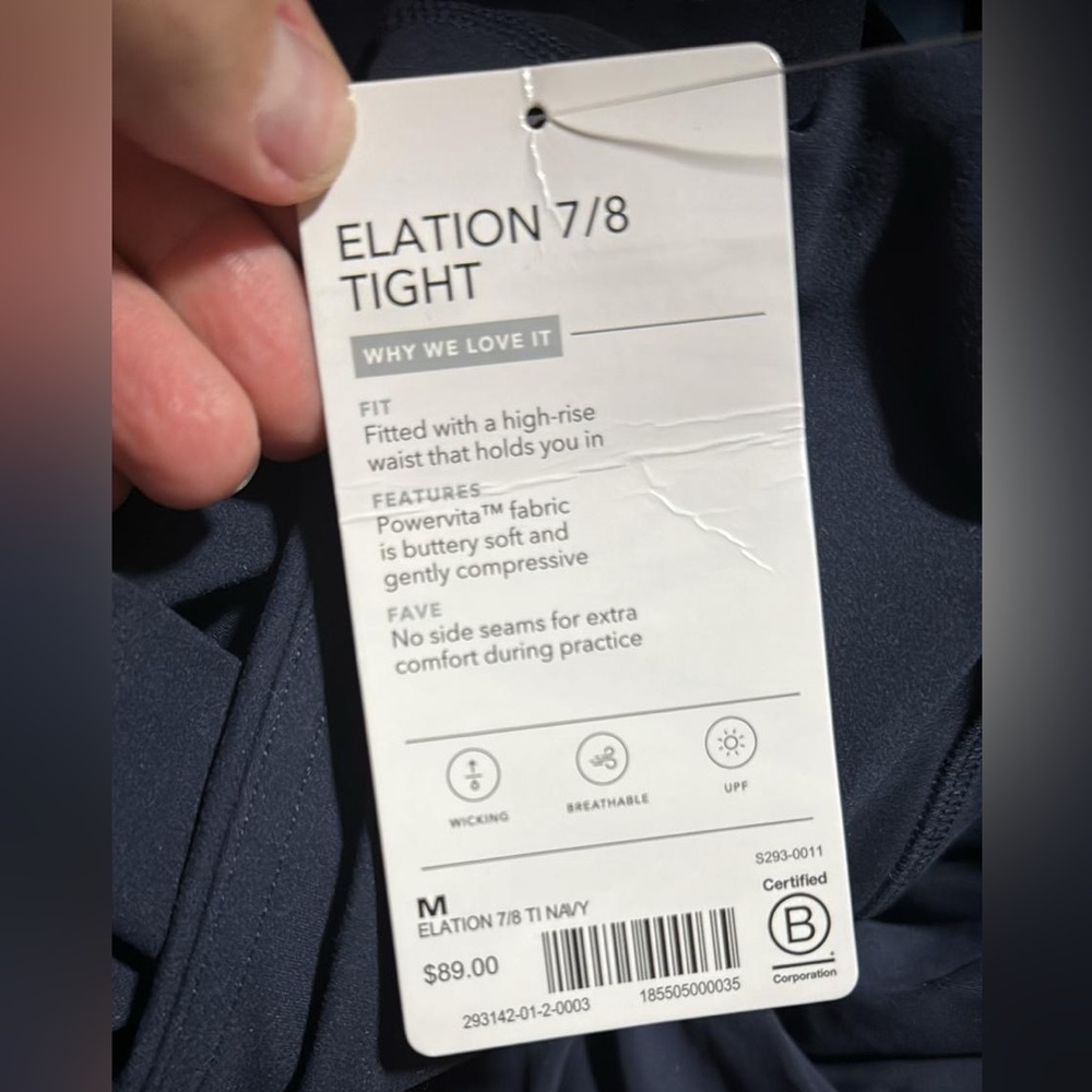 Athleta Elation 7/8 Tight // Navy - Picture 16 of 16